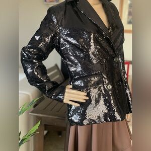 Forever 21 Black Sequin Blazer